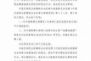 抵制赛场不文明行为!海港声明:热爱必须建立在尊重与文明之上