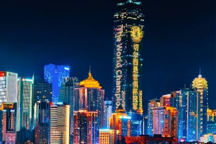 官方转发!切尔西社媒转发重庆环金中心灯光秀,引发外国网友赞叹