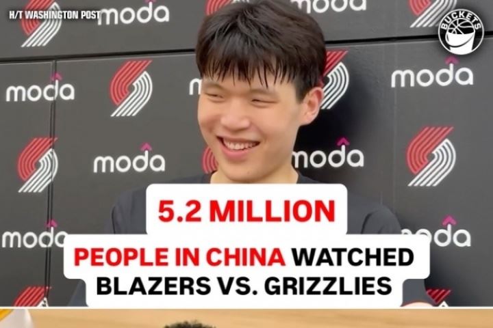 瀚森效应?杨瀚森打灰熊的夏联有520万人观看&远超弗拉格首秀流量